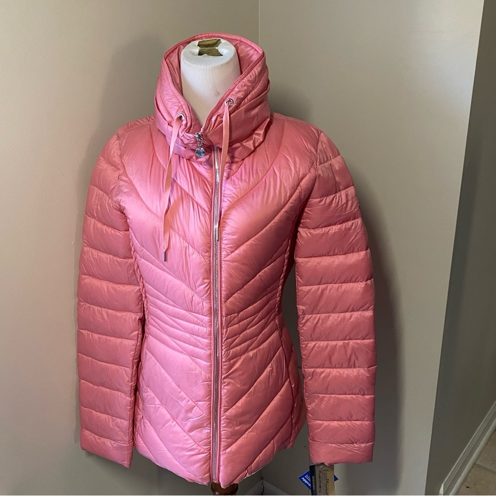 BERNARDO Packable Ecoplume  Puffer Jacket Channel Quilted panels lightweight M